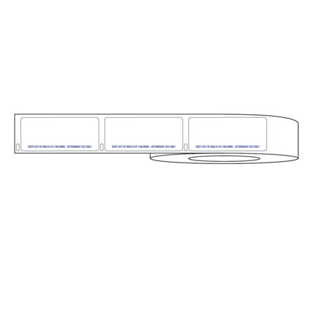 Nevs Dymo Prescription Label w/Warning Message 3-1/2" x 1-1/2" White w/Blue LA-DYM-1037